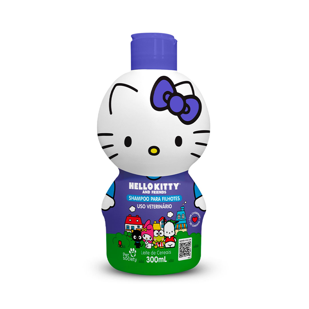 Shampoo Pet Society Hello Kitty and Friends Filhotes para Cães e Gatos 300ml